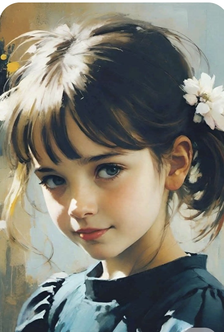 Ritratto viso bambina tre quarti