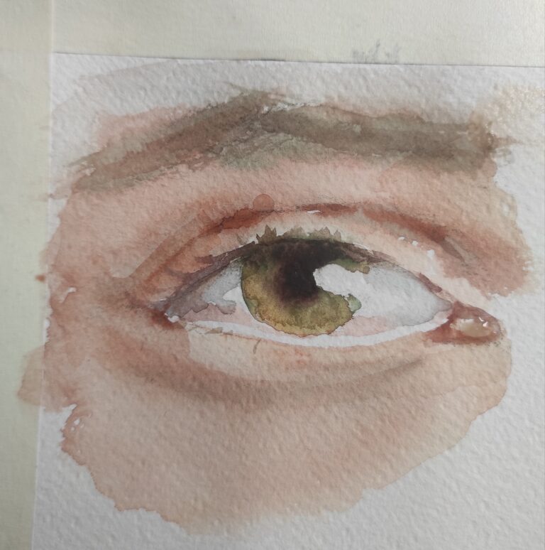 Free demostration – How to create an eye on watercolour- English